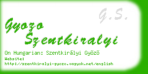 gyozo szentkiralyi business card